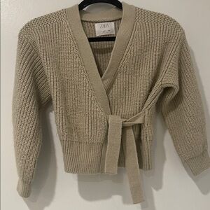 Zara Kids Beige Knit Cardigan